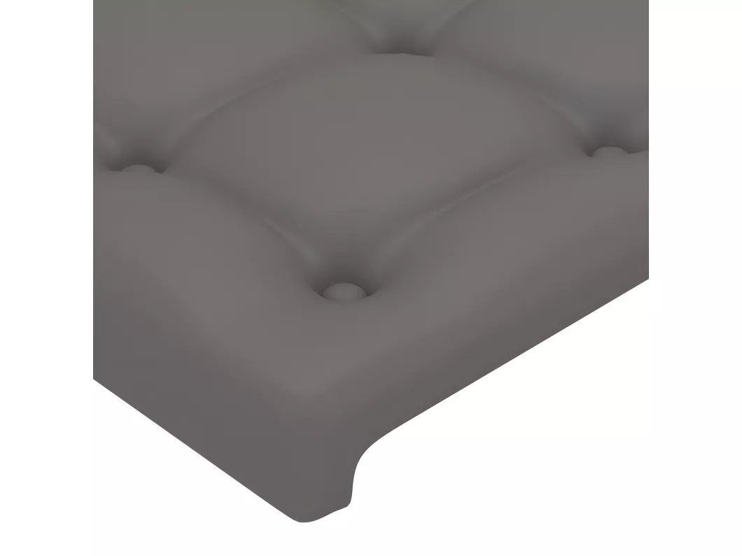 Kauf Unique LED Kopfteil Grau 180x5x78/88 cm Kunstleder Preisnachlass