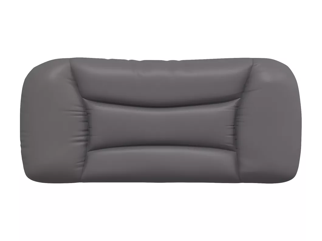 Kauf Unique Kopfteil-Kissen Grau 90 cm Kunstleder Black Friday