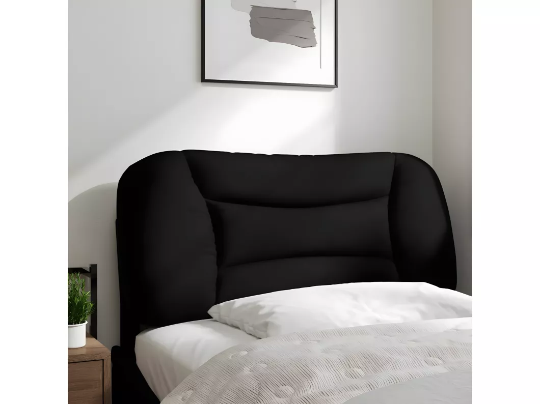Kauf Unique Kopfteil-Kissen Schwarz 90 cm Stoff Cyber Monday