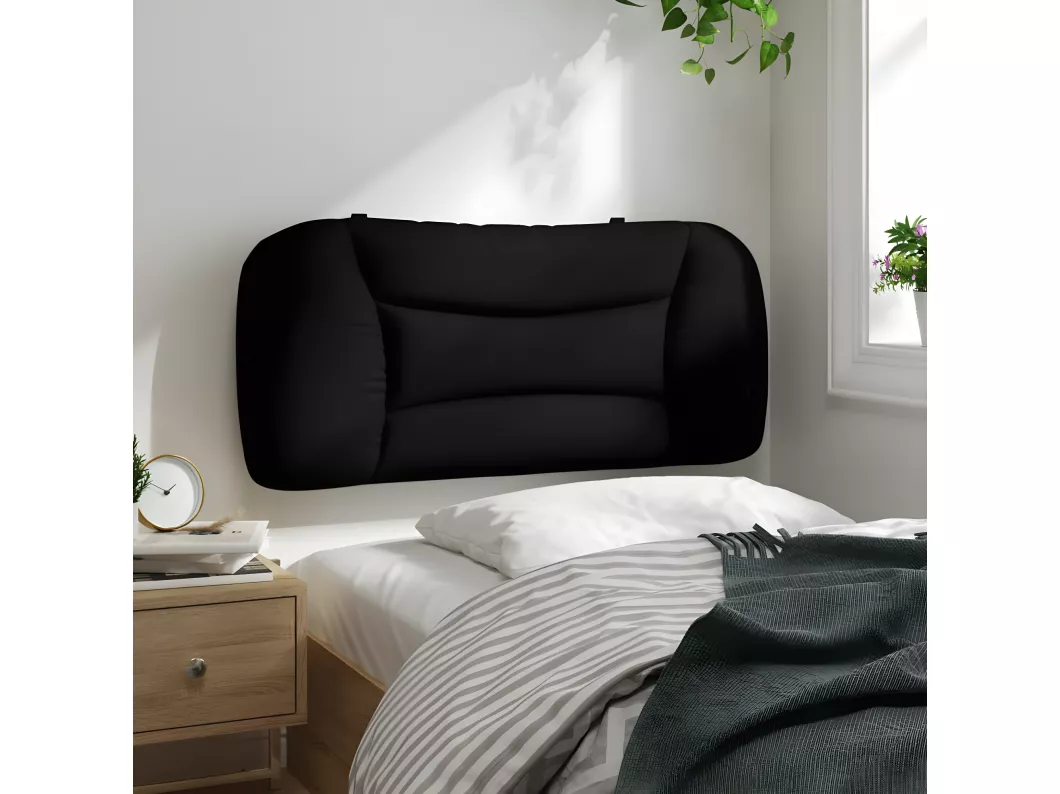 Kauf Unique Kopfteil-Kissen Schwarz 90 cm Stoff Cyber Monday