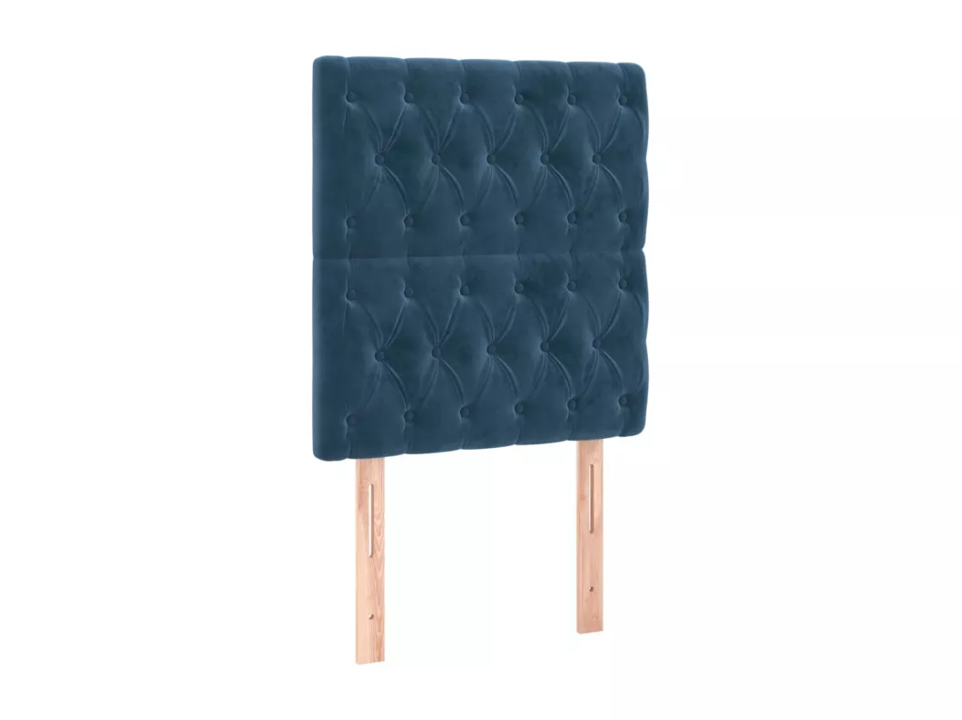 Kauf Unique LED Kopfteil Dunkelblau 80x7x118/128 cm Samt Weihnachtsangebot