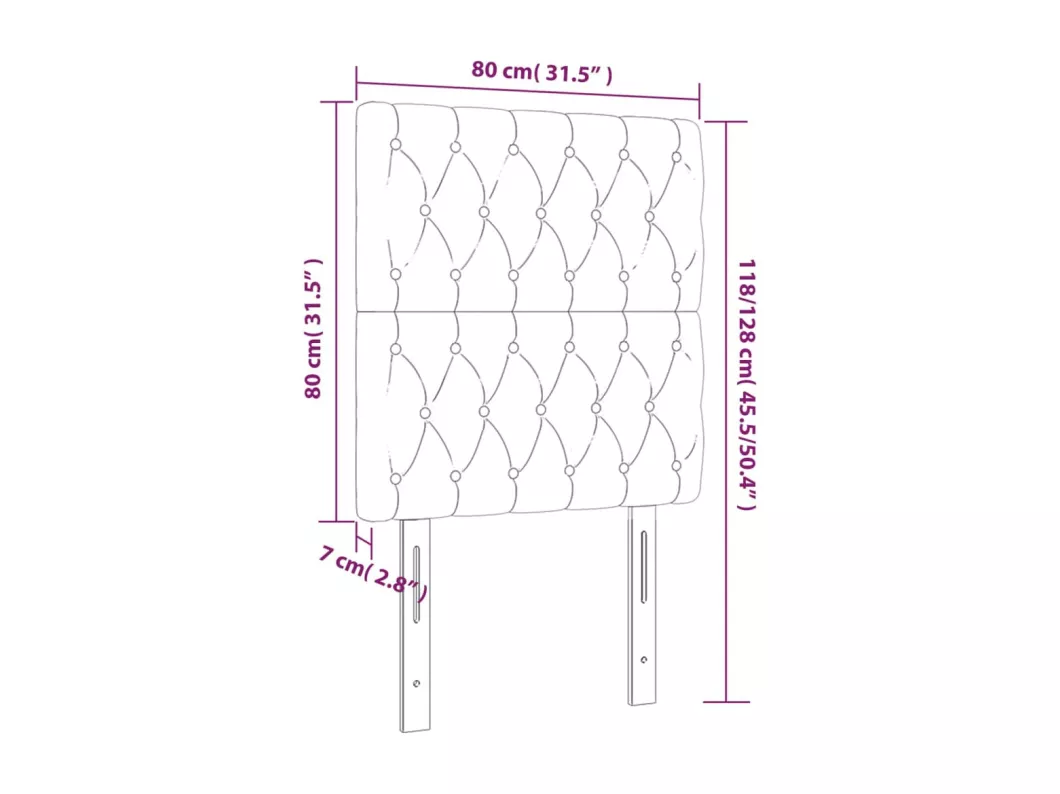 Kauf Unique LED Kopfteil Dunkelblau 80x7x118/128 cm Samt Weihnachtsangebot