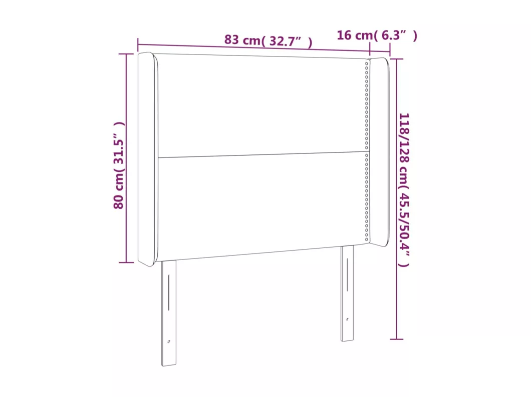 Kauf Unique LED Kopfteil Dunkelblau 83x16x118/128 cm Samt Muttertagsangebot