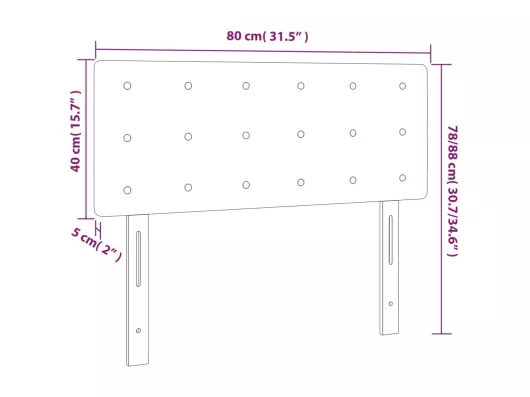 Kauf Unique LED Kopfteil Creme 80x5x78/88 cm Kunstleder Große Rabatte