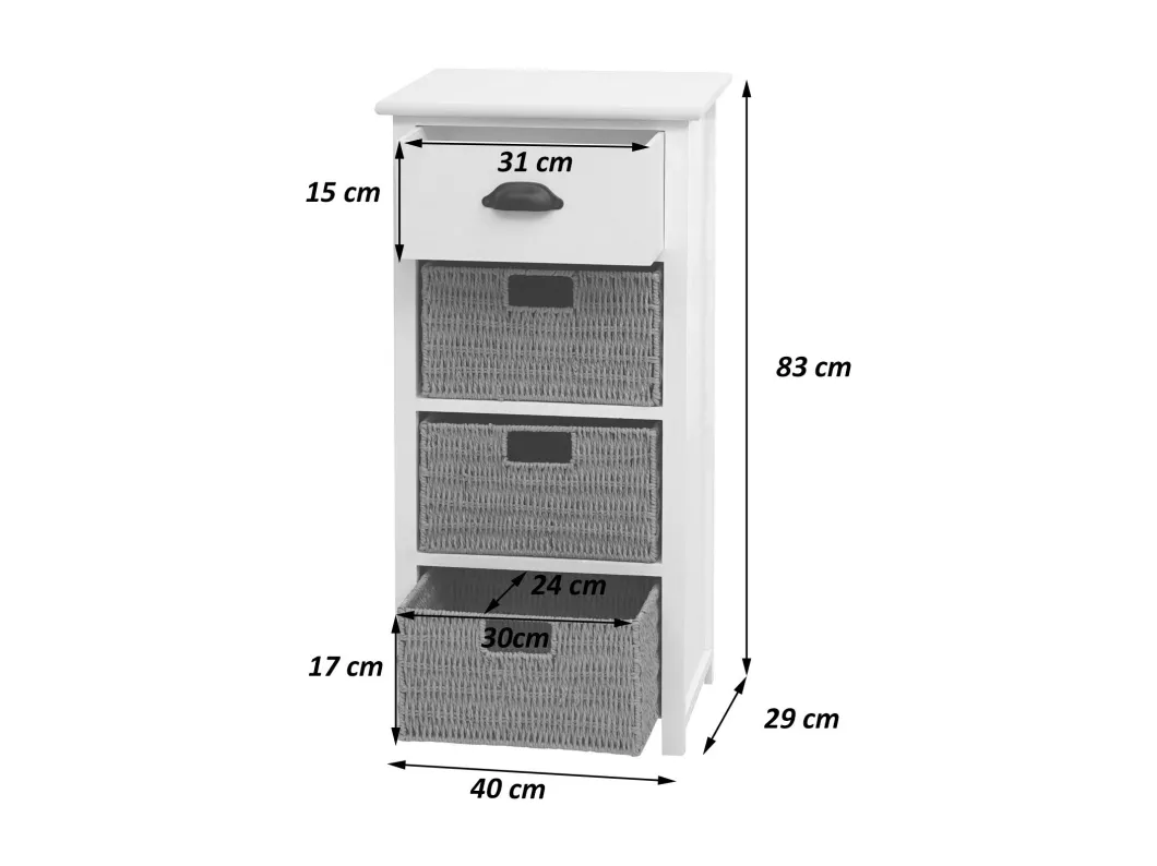 Kauf Unique Kommode MCW-K84 mit Körben, Dunkelbraun, Körbe dunkelbraun Saisonale Angebote