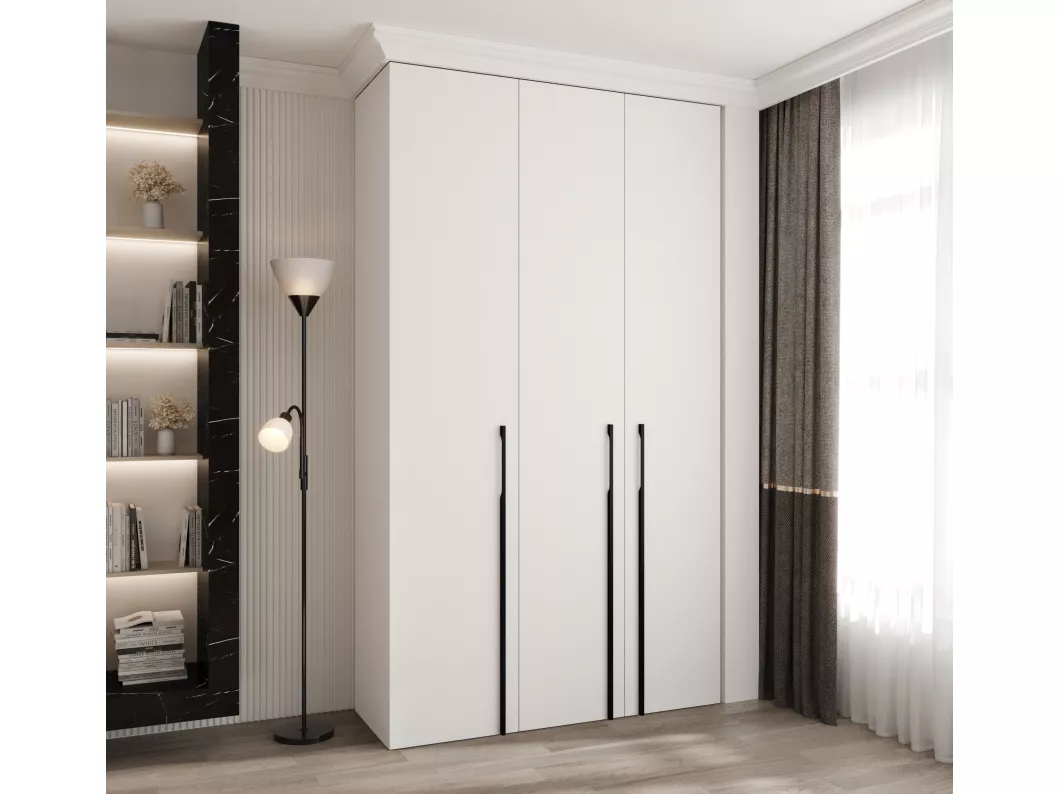 Kauf Unique Drehtürenschrank Como 3 245,5/140/50 3-türig (Weiß/Schwarz) VIP-Rabatte