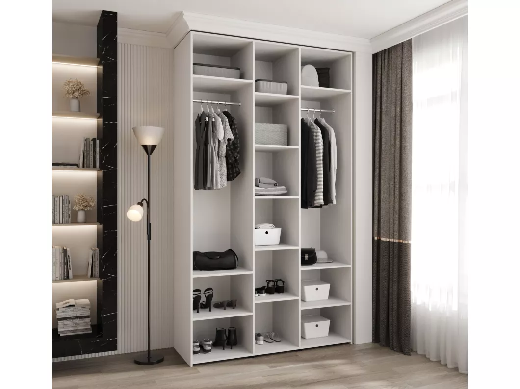 Kauf Unique Drehtürenschrank Como 3 245,5/140/50 3-türig (Weiß/Schwarz) VIP-Rabatte