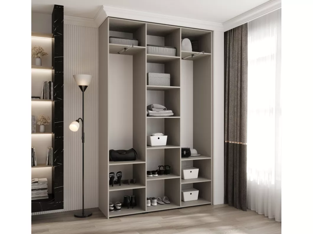 Kauf Unique Drehtürenschrank Como 1 245,5/150/40 3-türig (Kaschmir/Gold) Kostenlose Rückgabe