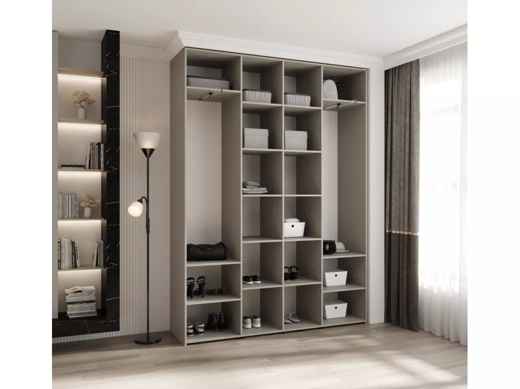 Kauf Unique Drehtürenschrank Como 3 245,5/180/40 4-türig (Kaschmir/Schwarz) Begrenzte Freigabe