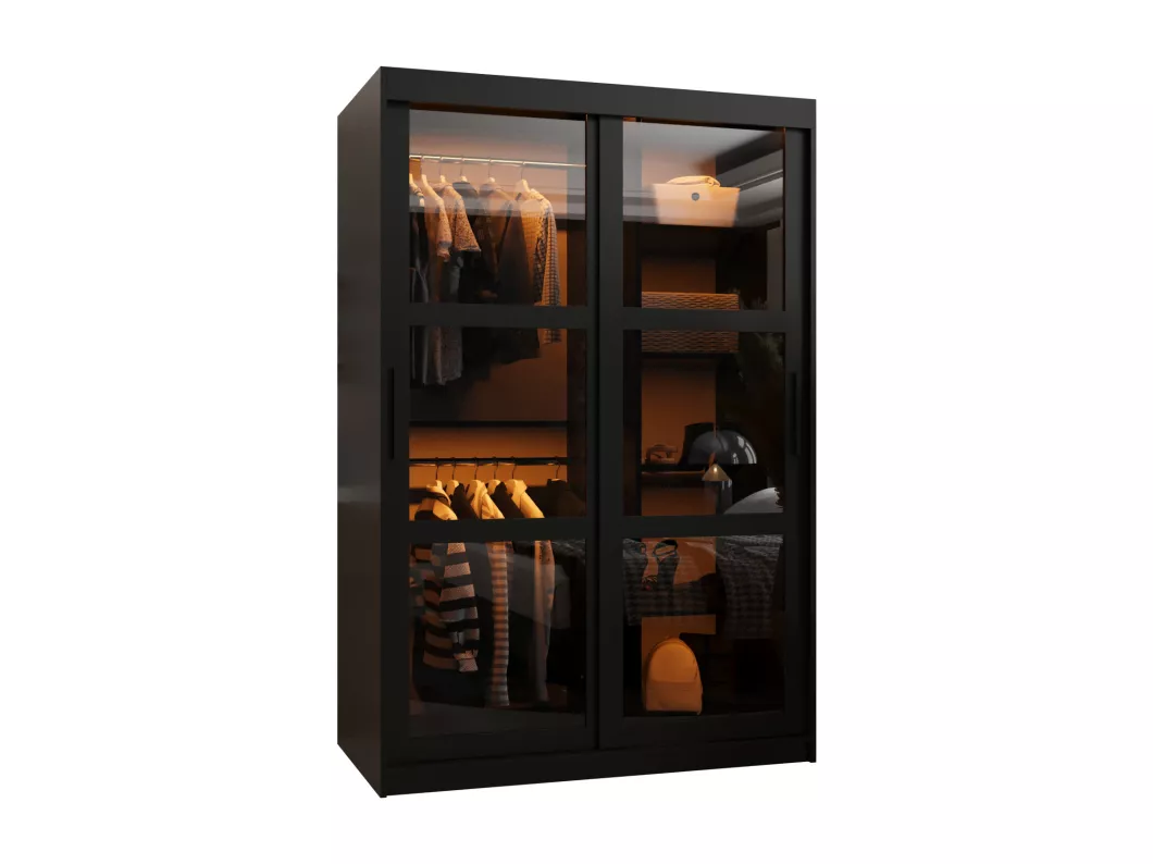 Kauf Unique SCHWEBETÜRENSCHRANK DOME 200/120/62 2-türig (Schwarz)