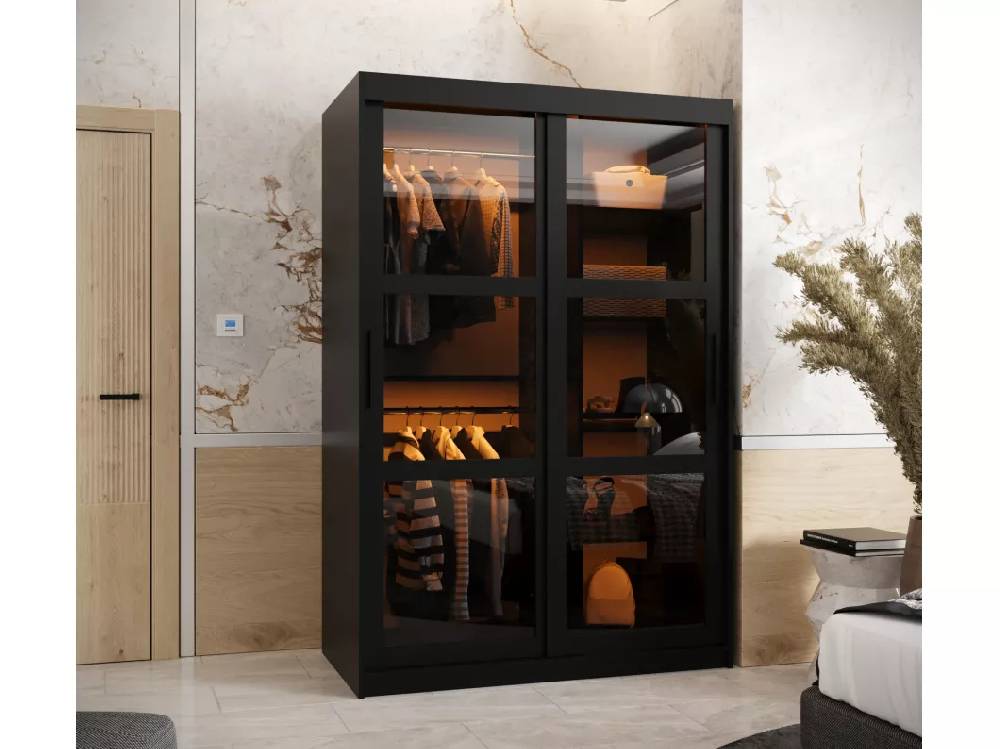 Kauf Unique SCHWEBETÜRENSCHRANK DOME 200/120/62 2-türig (Schwarz) Letzte 3 Tage