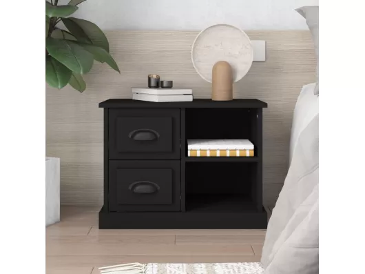 Kauf Unique Nachttisch Schwarz 60x35,5x45 cm Zeitbegrenzte Promotion