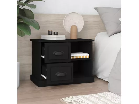 Kauf Unique Nachttisch Schwarz 60x35,5x45 cm Zeitbegrenzte Promotion