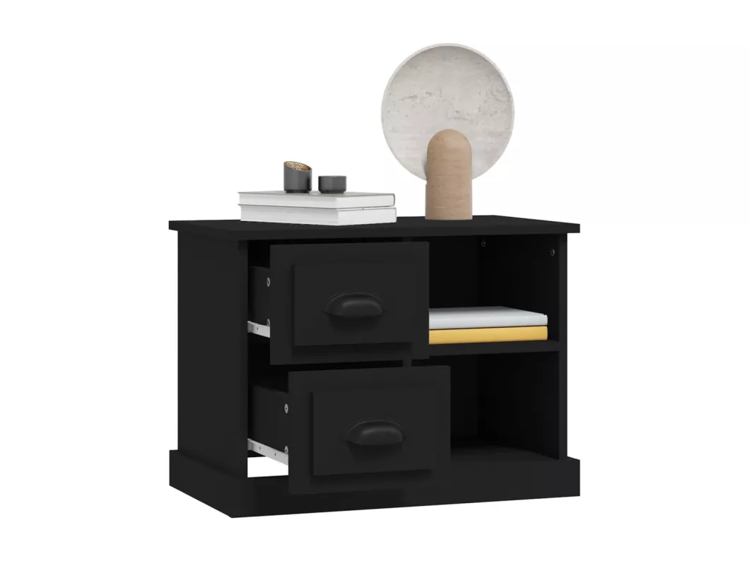 Kauf Unique Nachttisch Schwarz 60x35,5x45 cm Zeitbegrenzte Promotion