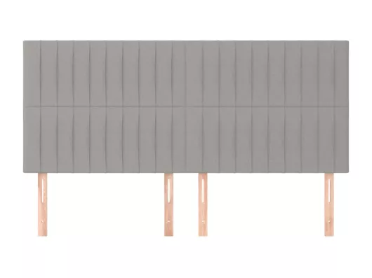 Kauf Unique Kopfteile 4 Stk. Hellgrau 90x5x78/88 cm Stoff Bis zu 50% Rabatt