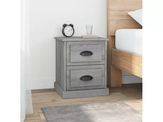 Kauf Unique Nachttische 2 Stk. Grau Sonoma 39x39x47,5 cm Holzwerkstoff