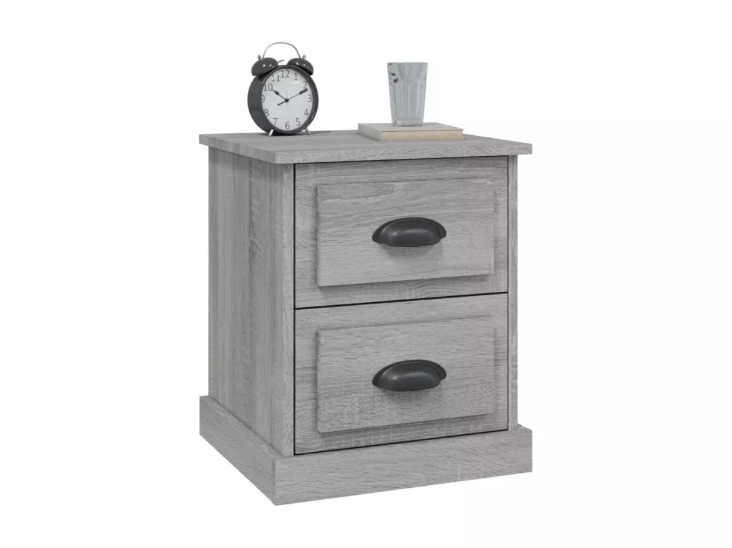 Kauf Unique Nachttische 2 Stk. Grau Sonoma 39x39x47,5 cm Holzwerkstoff Sonderangebot der Fabrik