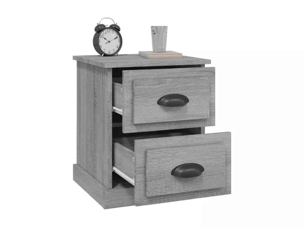 Kauf Unique Nachttische 2 Stk. Grau Sonoma 39x39x47,5 cm Holzwerkstoff Sonderangebot der Fabrik