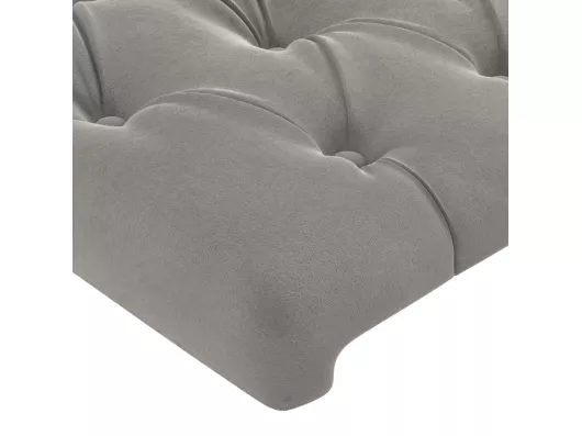 Kauf Unique LED Kopfteil Hellgrau 183x16x118/128 cm Samt Bis zu 55% Rabatt