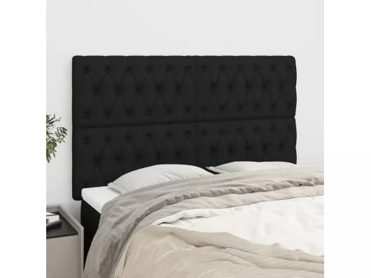 Kauf Unique Kopfteile 4 Stk. Schwarz 72x7x78/88 cm Stoff