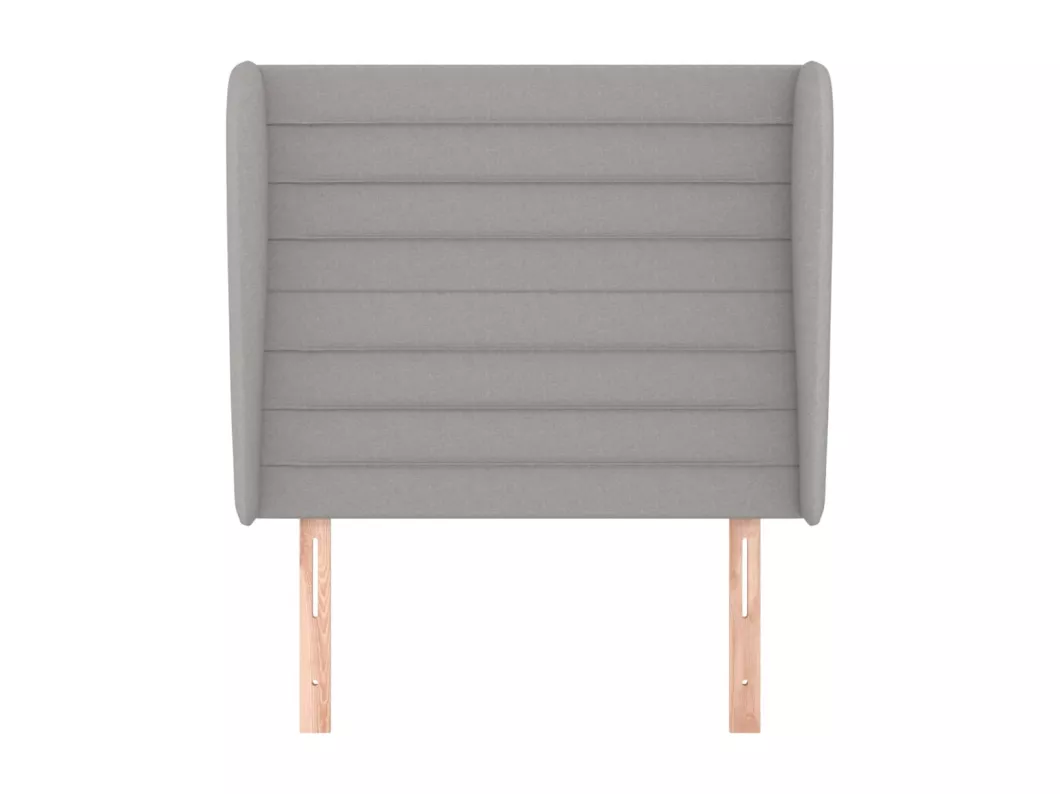 Kauf Unique Kopfteil mit Ohren Hellgrau 83x23x118/128 cm Stoff Nur noch ein Tag übrig
