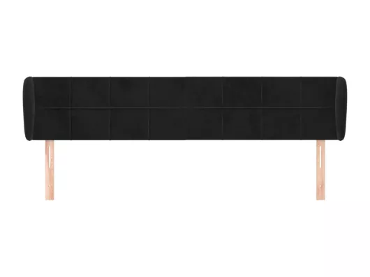 Kauf Unique Kopfteil mit Ohren Schwarz 203x23x78/88 cm Samt Super Rabatt