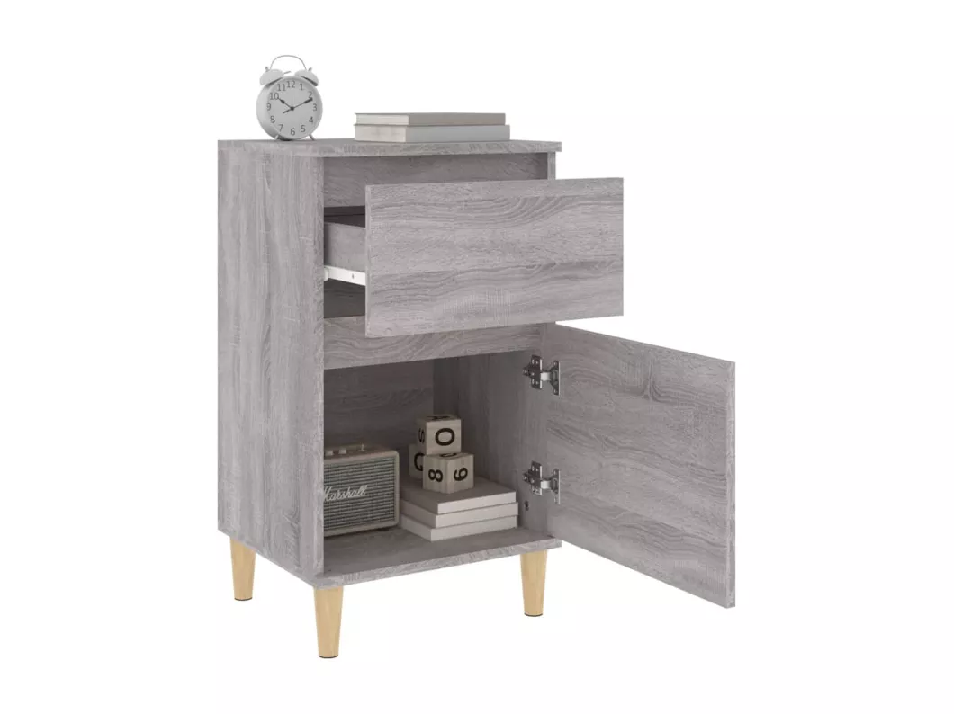 Kauf Unique Nachttisch Grau Sonoma 40x35x70 cm Riesige Rabatte
