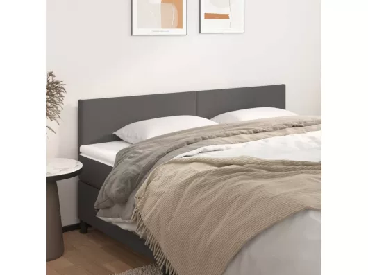 Kauf Unique Kopfteile 2 Stk. Grau 90x5x78/88 cm Kunstleder