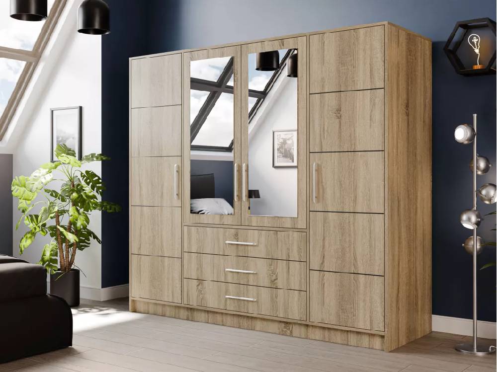Kauf Unique Kleiderschrank - 196x58x200 cm - Sonoma Eiche - Bali D4