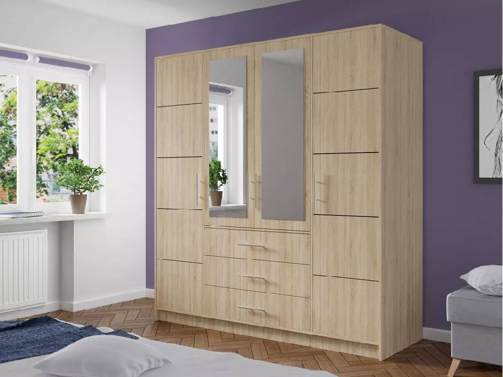 Kauf Unique Kleiderschrank - 196x58x200 cm - Sonoma Eiche - Bali D4 Speichern exportieren