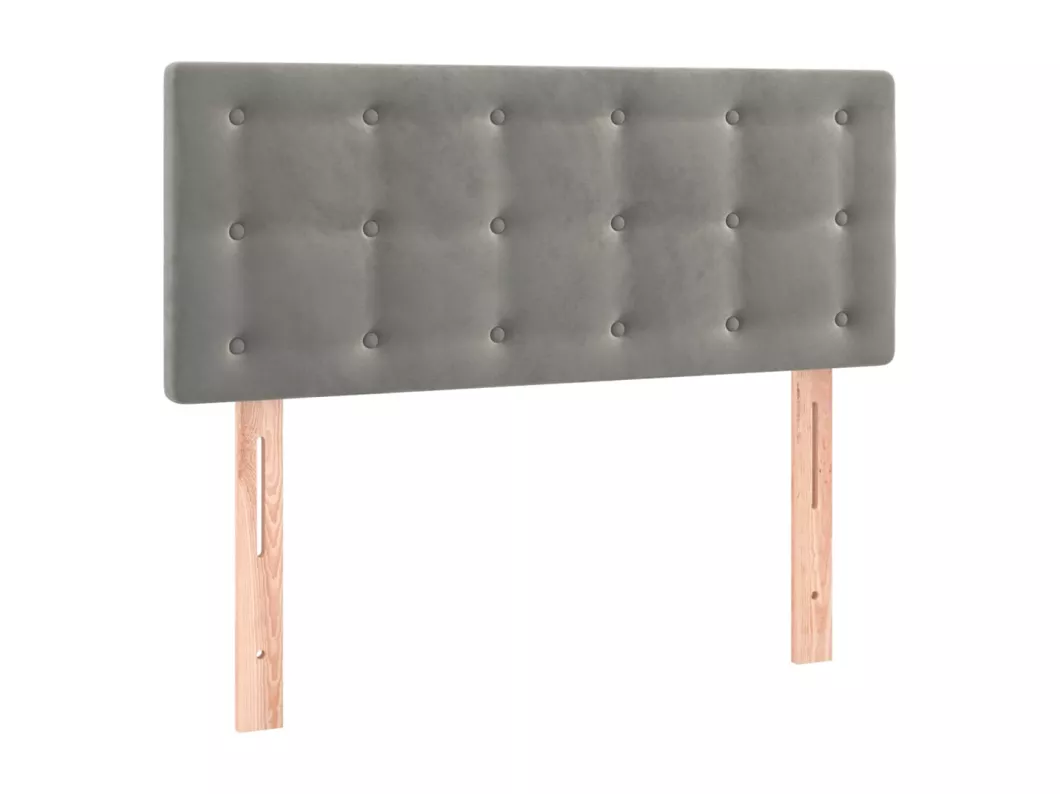 Kauf Unique LED Kopfteil Hellgrau 90x5x78/88 cm Samt Black Friday Preise