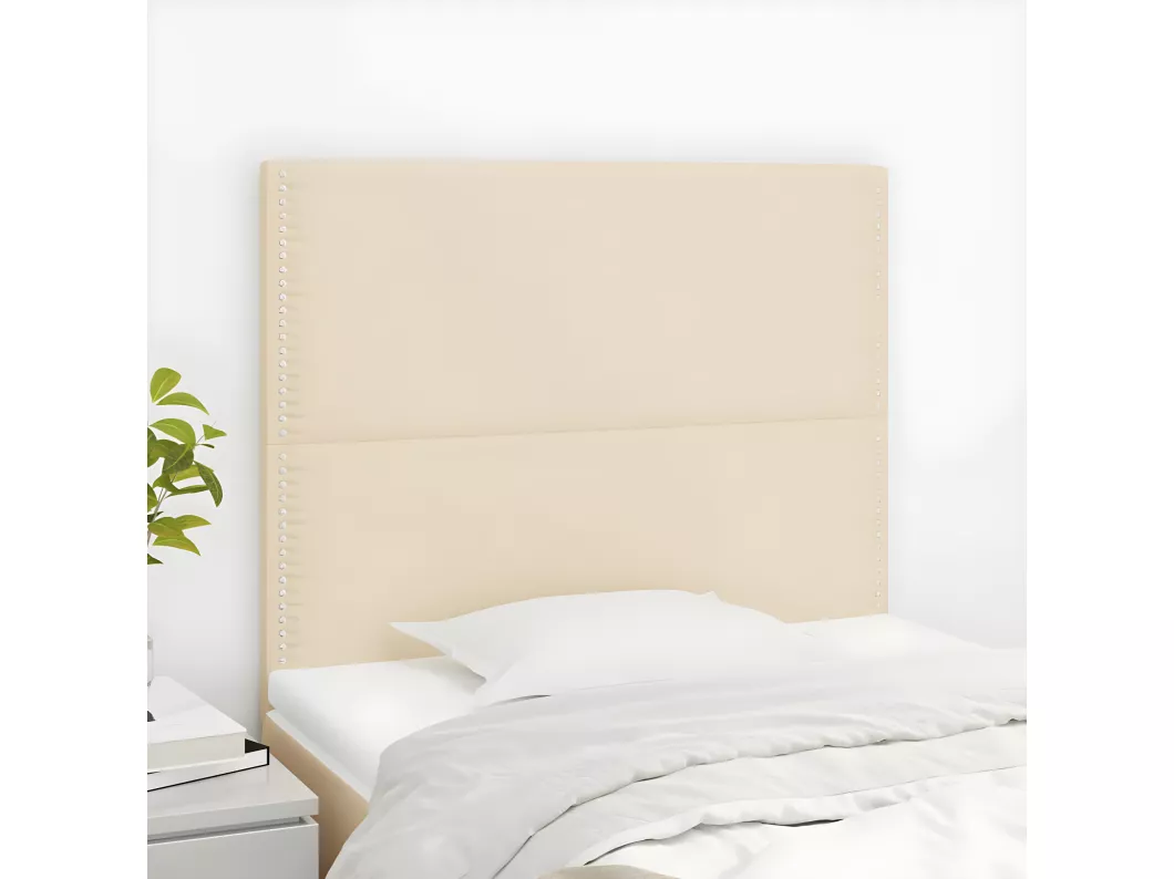 Kauf Unique Kopfteile 2 Stk. Creme 100x5x78/88 cm Stoff Rabatte dieses Monats