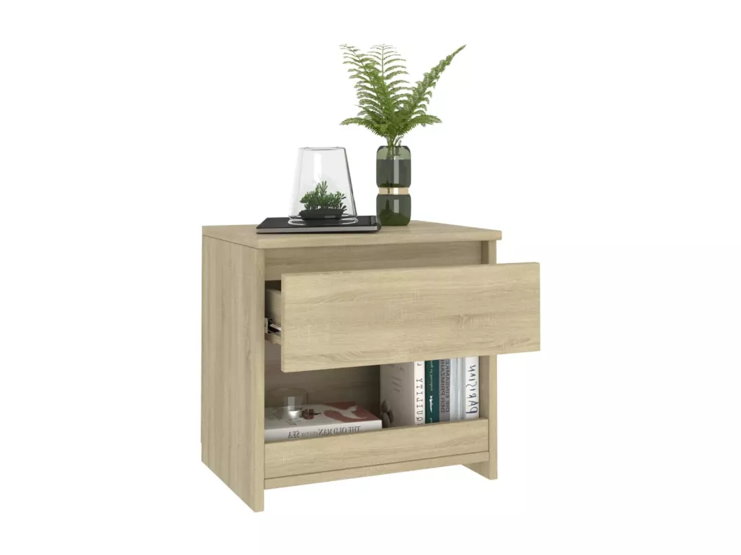 Kauf Unique Nachttisch Sonoma-Eiche 40x30x39 cm Holzwerkstoff im Angebot