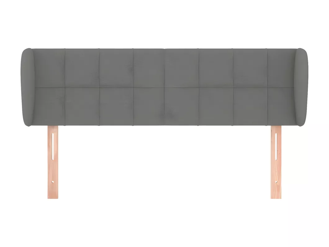 Kauf Unique Kopfteil mit Ohren Dunkelgrau 147x23x78/88 cm Stoff Günstiger Verkauf