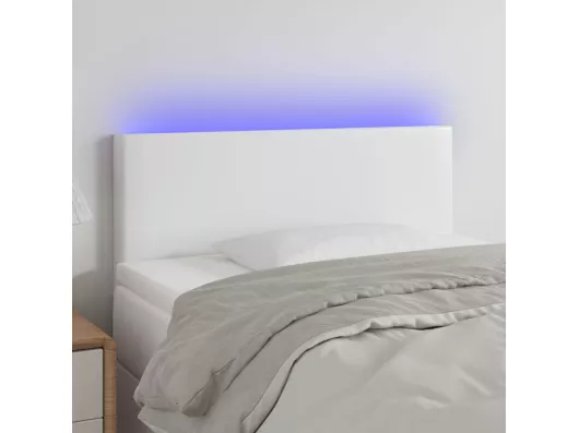Kauf Unique LED Kopfteil Weiß 90x5x78/88 cm Kunstleder