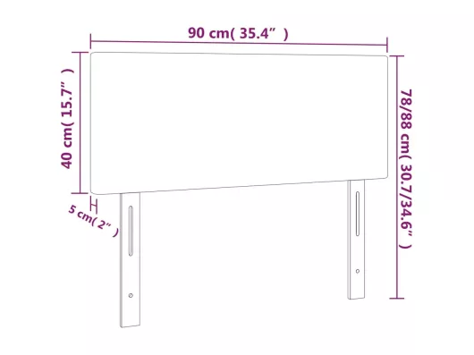 Kauf Unique LED Kopfteil Weiß 90x5x78/88 cm Kunstleder Limitierter Zeitrabatt