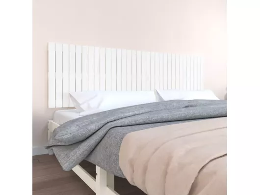 Kauf Unique Wand-Kopfteil Weiß 204x3x60 cm Massivholz Kiefer