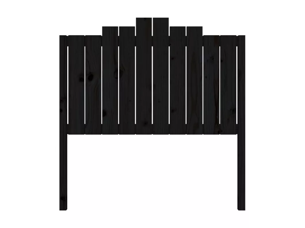Kauf Unique Kopfteil Schwarz 106x4x110 cm Massivholz Kiefer Online Shopping