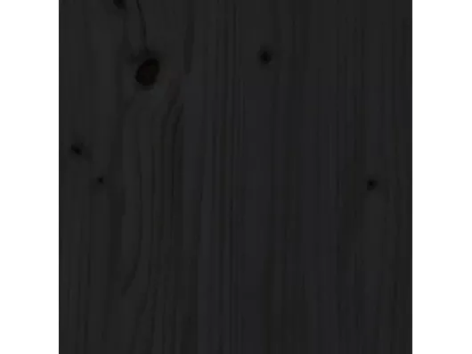 Kauf Unique Kopfteil Schwarz 106x4x110 cm Massivholz Kiefer Online Shopping