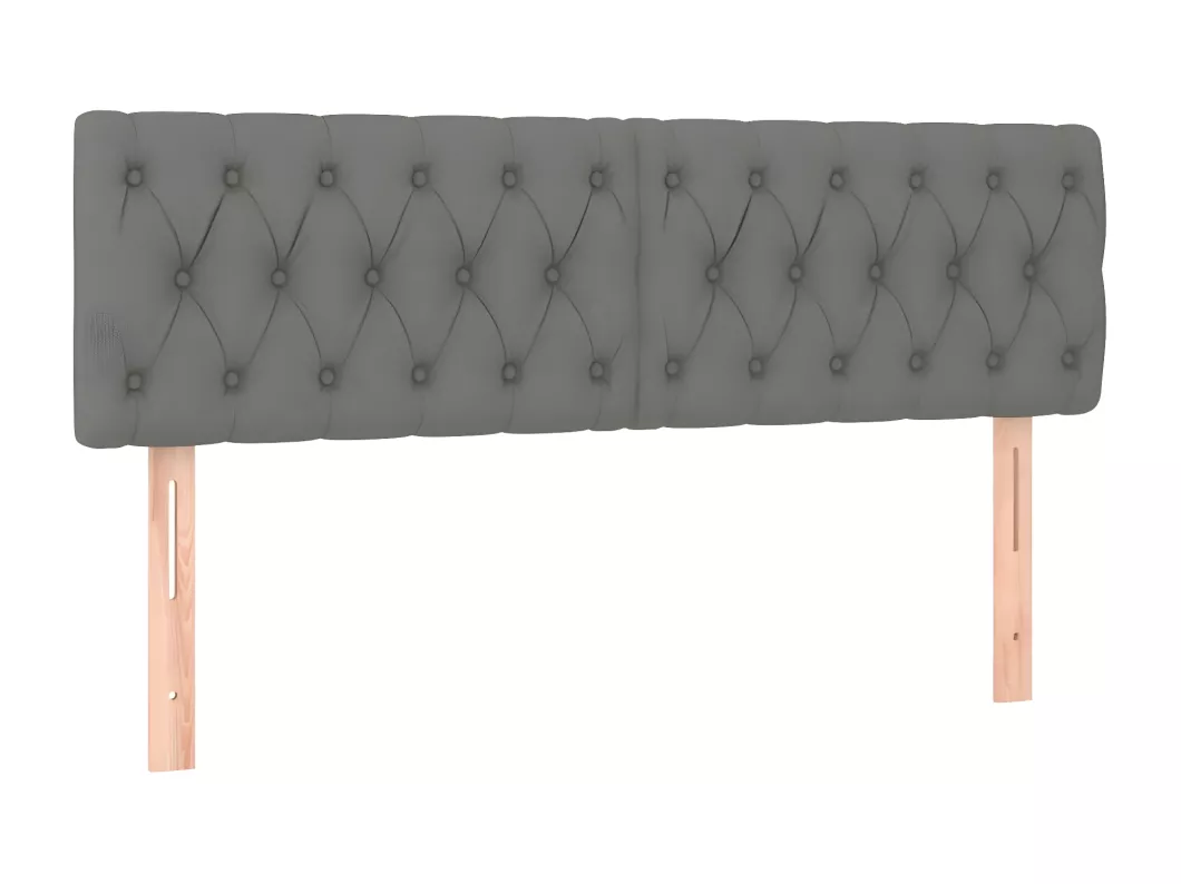 Kauf Unique LED Kopfteil Dunkelgrau 144x7x78/88 cm Stoff Preisnachlass