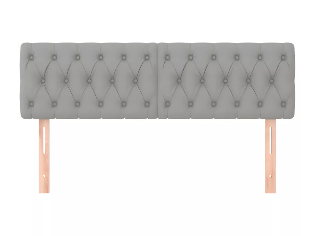 Kauf Unique Kopfteile 2 Stk. Hellgrau 80x7x78/88 cm Stoff Black Friday