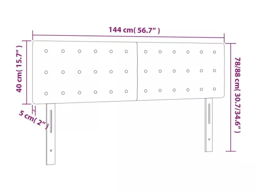 Kauf Unique LED Kopfteil Dunkelblau 144x5x78/88 cm Samt Osterangebot