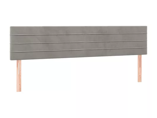 Kauf Unique LED Kopfteil Hellgrau 160x5x78/88 cm Samt Muttertagsangebot