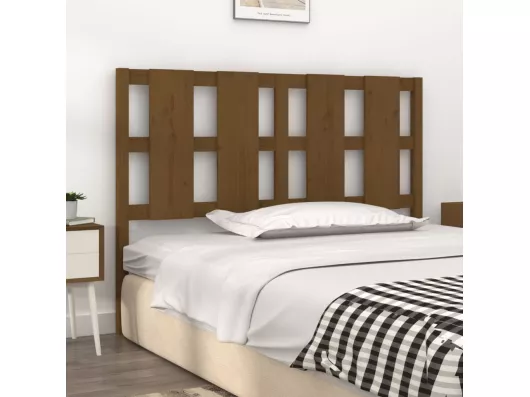 Kauf Unique Bett-Kopfteil Honigbraun 125,5x4x100 cm Massivholz Kiefer Neueste Mode