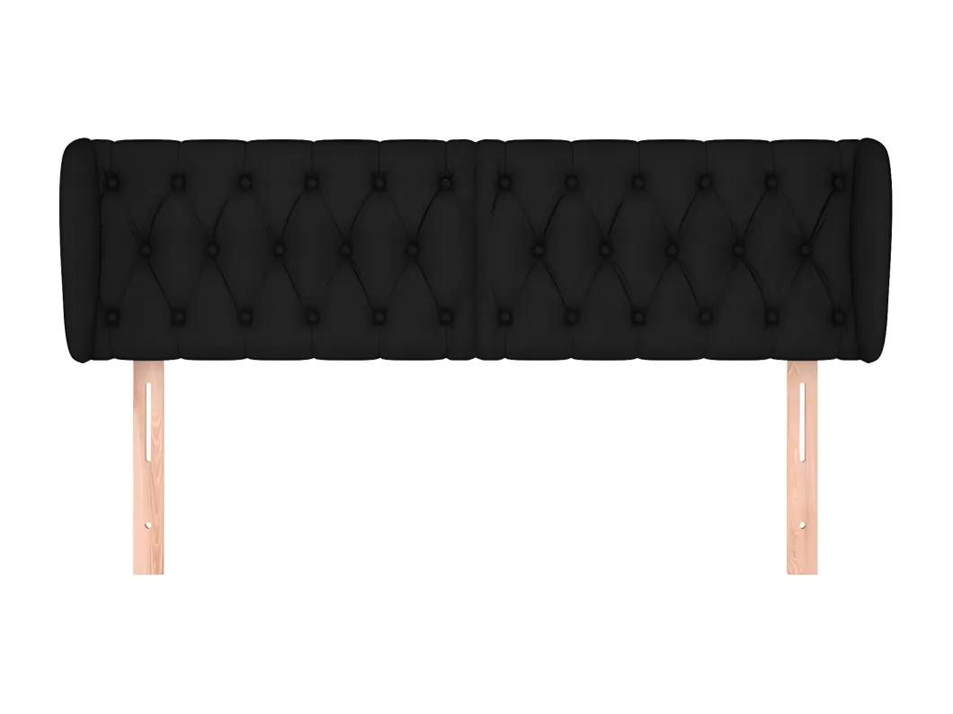 Kauf Unique Kopfteil mit Ohren Schwarz 147x23x78/88 cm Stoff Online Outlet