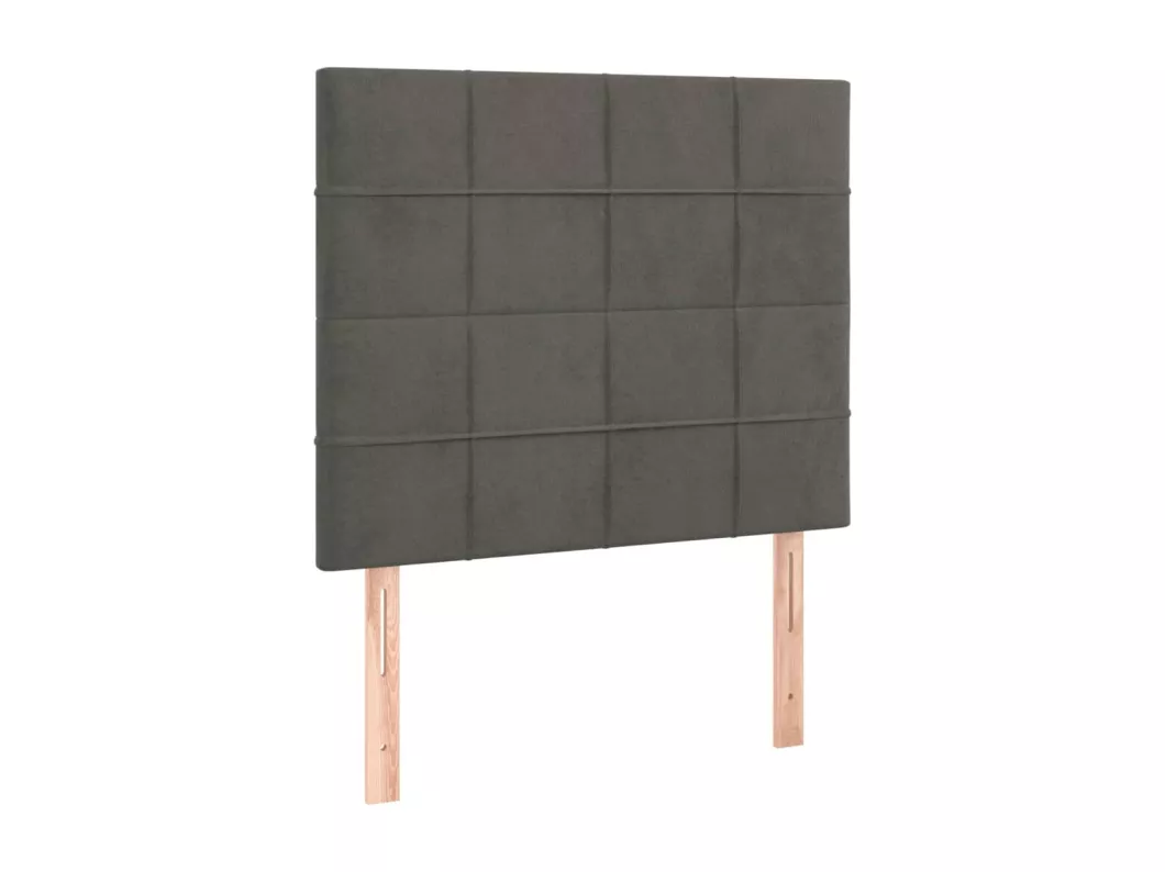 Kauf Unique LED Kopfteil Dunkelgrau 90x5x118/128 cm Samt Zeitlich begrenztes Angebot