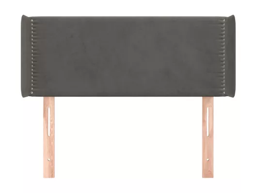 Kauf Unique Kopfteil mit Ohren Dunkelgrau 83x16x78/88 cm Samt Super Sparpreis