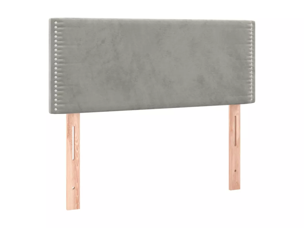 Kauf Unique LED Kopfteil Hellgrau 90x5x78/88 cm Samt Wochenangebot