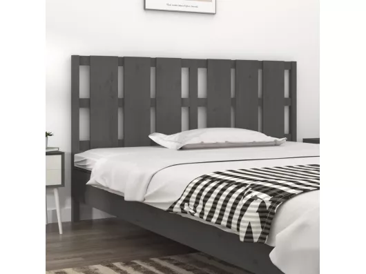 Kauf Unique Bett-Kopfteil Grau 185,5x4x100 cm Massivholz Kiefer