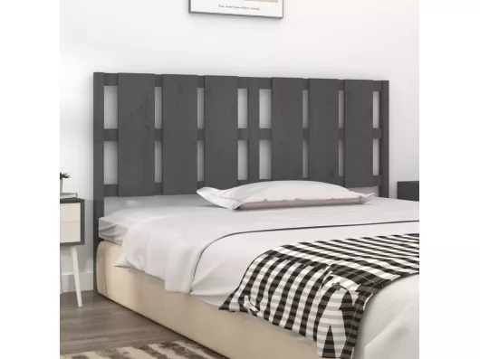 Kauf Unique Bett-Kopfteil Grau 185,5x4x100 cm Massivholz Kiefer Kostenlose Rückgabe